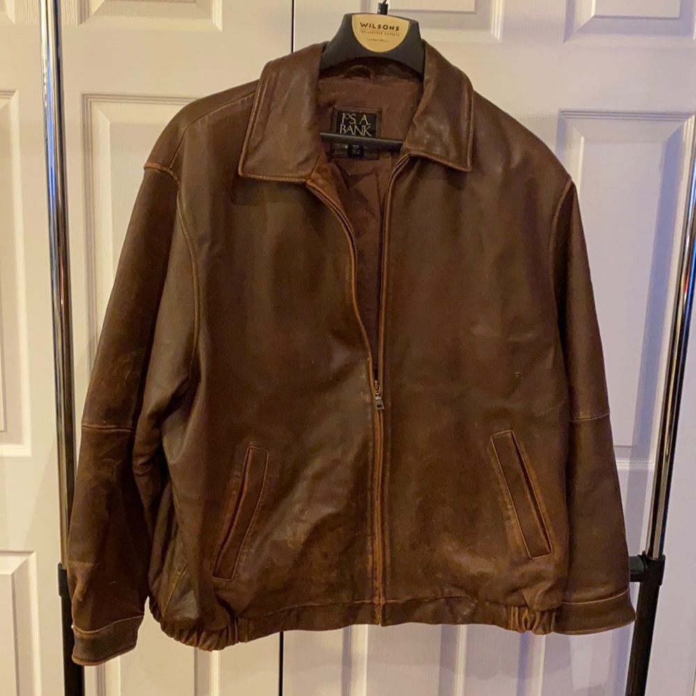 Joseph Banks Leather Bomber Jacket